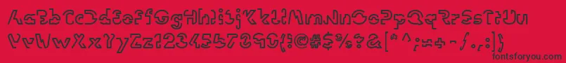 Linotypevision Font – Black Fonts on Red Background