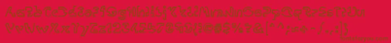 Linotypevision Font – Brown Fonts on Red Background