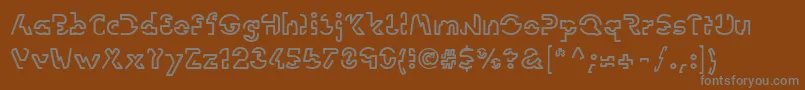 フォントLinotypevision – 茶色の背景に灰色の文字