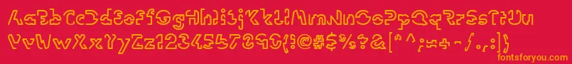 Linotypevision Font – Orange Fonts on Red Background