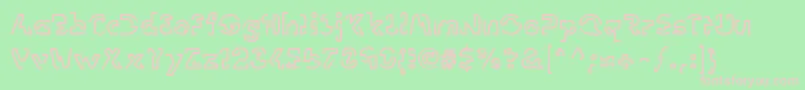Linotypevision Font – Pink Fonts on Green Background