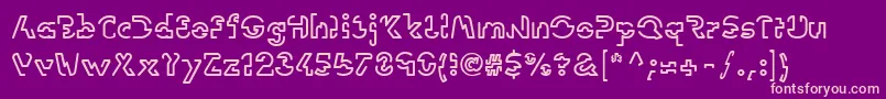 Linotypevision Font – Pink Fonts on Purple Background