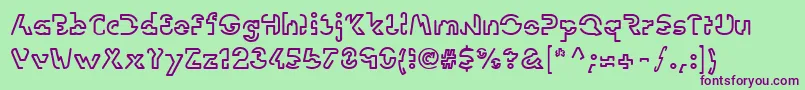 Linotypevision Font – Purple Fonts on Green Background