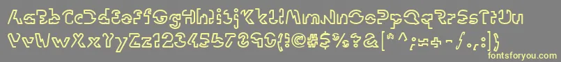 Linotypevision Font – Yellow Fonts on Gray Background