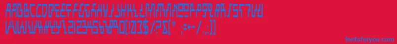 Beamc Font – Blue Fonts on Red Background