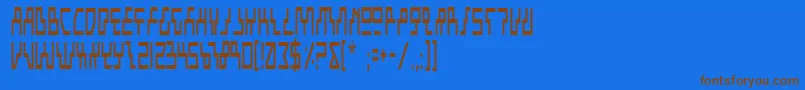 Beamc Font – Brown Fonts on Blue Background