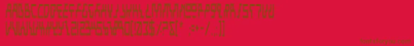 Beamc Font – Brown Fonts on Red Background