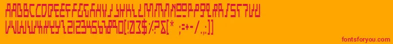 Beamc Font – Red Fonts on Orange Background
