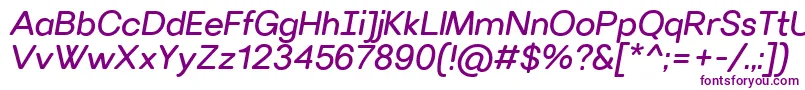 VillerayroundedItalic Font – Purple Fonts on White Background