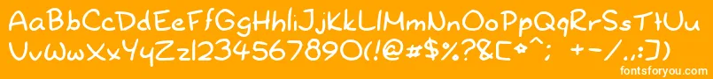 NewDr.Yoshiabibi Font – White Fonts on Orange Background