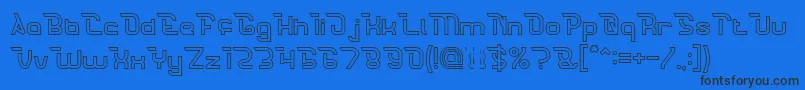 CrumbleHollow Font – Black Fonts on Blue Background