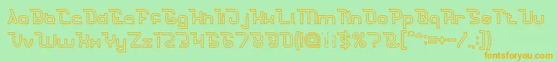 CrumbleHollow Font – Orange Fonts on Green Background