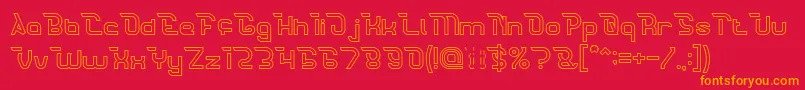 CrumbleHollow Font – Orange Fonts on Red Background