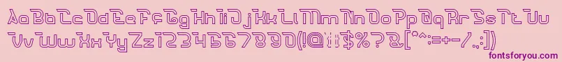 CrumbleHollow Font – Purple Fonts on Pink Background