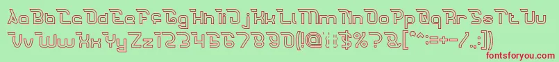 CrumbleHollow Font – Red Fonts on Green Background