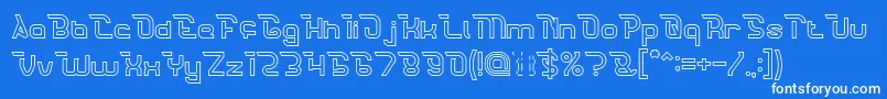 CrumbleHollow Font – White Fonts on Blue Background