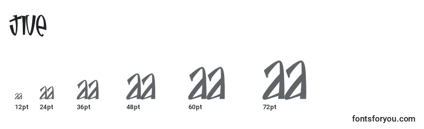 Размеры шрифта Jive