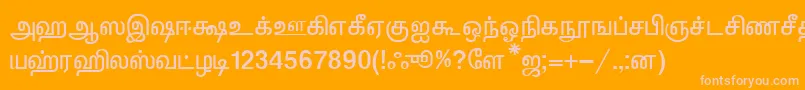 フォントKalkiNormal – オレンジの背景にピンクのフォント