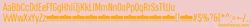 HeadingProBookTrial Font – Orange Fonts on Pink Background