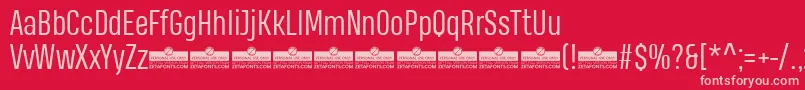 HeadingProBookTrial Font – Pink Fonts on Red Background