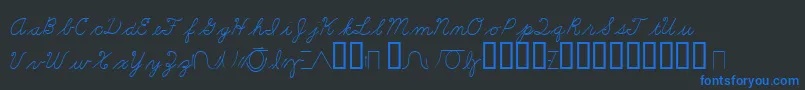 LearningCurveBv Font – Blue Fonts on Black Background