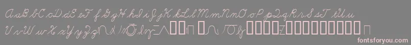 LearningCurveBv Font – Pink Fonts on Gray Background