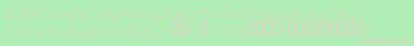 LearningCurveBv Font – Pink Fonts on Green Background