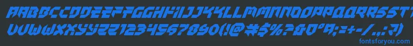 Tokyodriftersuperital Font – Blue Fonts on Black Background