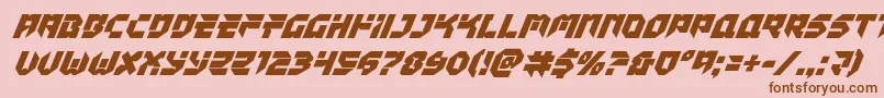 Tokyodriftersuperital Font – Brown Fonts on Pink Background