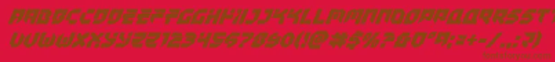 Tokyodriftersuperital Font – Brown Fonts on Red Background