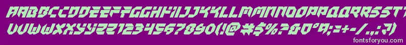 Tokyodriftersuperital Font – Green Fonts on Purple Background