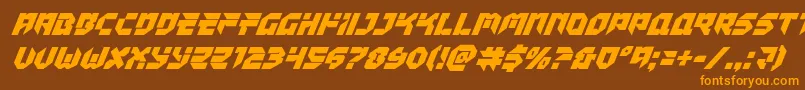 Tokyodriftersuperital Font – Orange Fonts on Brown Background