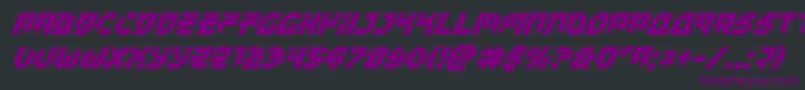 Tokyodriftersuperital Font – Purple Fonts on Black Background