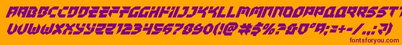 Tokyodriftersuperital Font – Purple Fonts on Orange Background