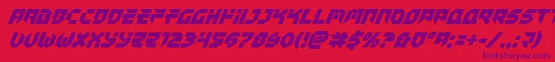 Tokyodriftersuperital Font – Purple Fonts on Red Background