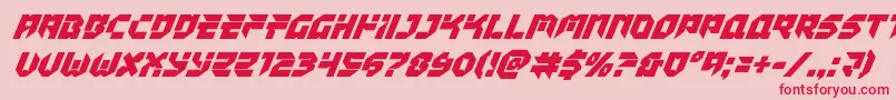 Tokyodriftersuperital Font – Red Fonts on Pink Background