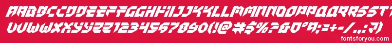 Tokyodriftersuperital Font – White Fonts on Red Background