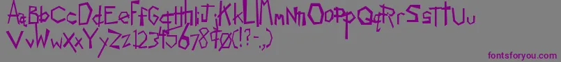 SloppyJoe Font – Purple Fonts on Gray Background