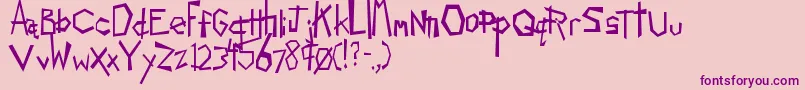 SloppyJoe Font – Purple Fonts on Pink Background