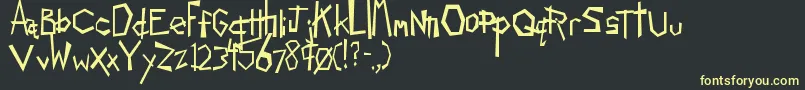 SloppyJoe Font – Yellow Fonts on Black Background