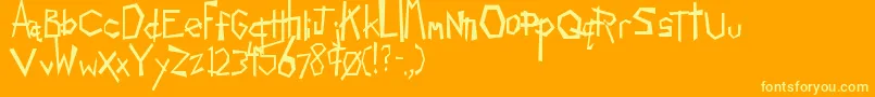 SloppyJoe Font – Yellow Fonts on Orange Background