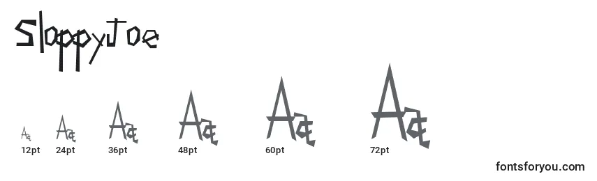 SloppyJoe Font Sizes