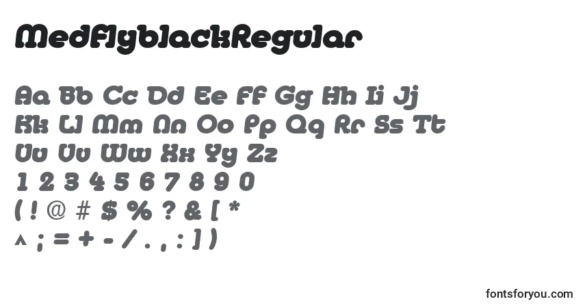 MedflyblackRegularフォント–アルファベット、数字、特殊文字