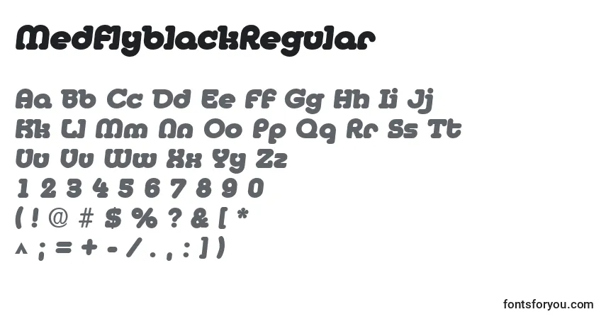 Schriftart MedflyblackRegular – Alphabet, Zahlen, spezielle Symbole