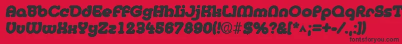 MedflyblackRegular Font – Black Fonts on Red Background