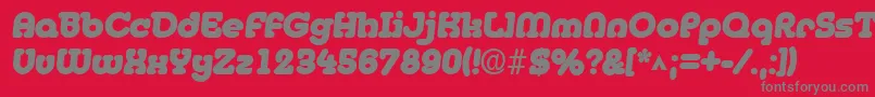 MedflyblackRegular Font – Gray Fonts on Red Background