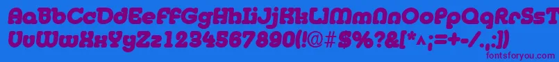 MedflyblackRegular Font – Purple Fonts on Blue Background