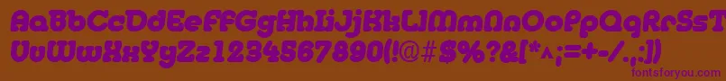 MedflyblackRegular Font – Purple Fonts on Brown Background