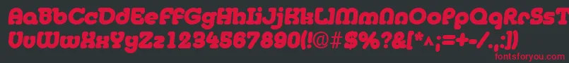 MedflyblackRegular Font – Red Fonts on Black Background