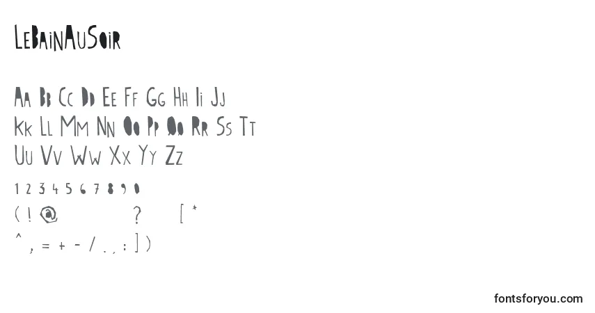 LeBainAuSoirフォント–アルファベット、数字、特殊文字